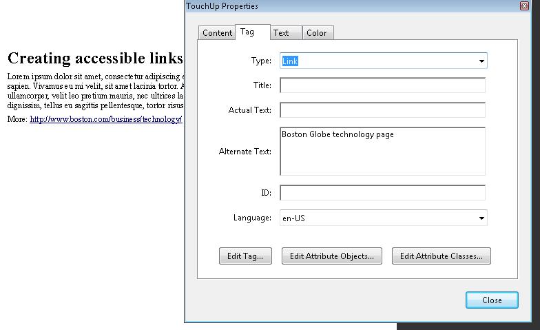 The new Alternative Text: 'Boston Globe technology page'